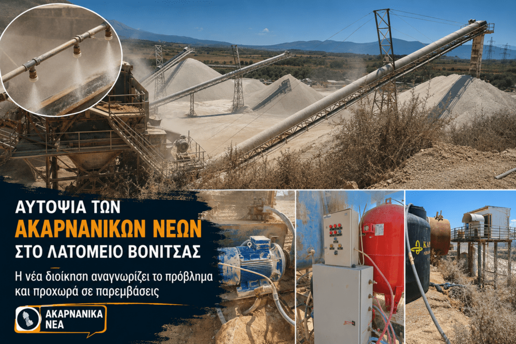 Αυτοψία των ΑΚΑΡΝΑΝΙΚΩΝ ΝΕΩΝ στο λατομείο Βόνιτσας: “Νέα διοίκηση, νέα φιλοσοφία για την αντιμετώπιση της σκόνης”