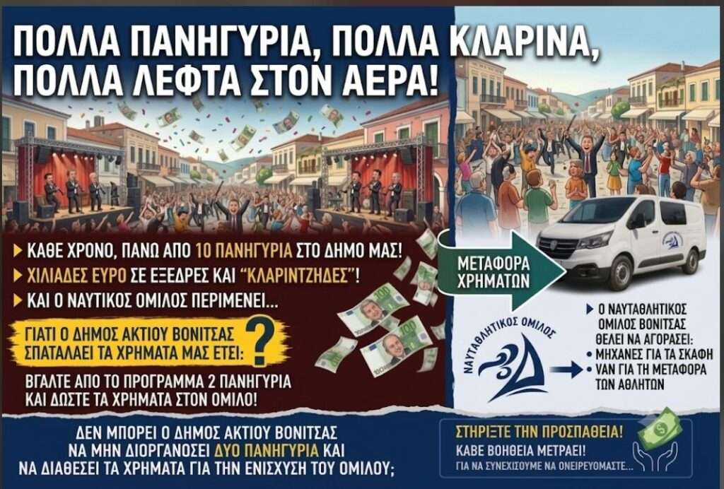 Όταν ο κόσμος αγκαλιάζει τον Ναυταθλητικό Όμιλο, ο Δήμος επενδύει στα… πανηγύρια!!!