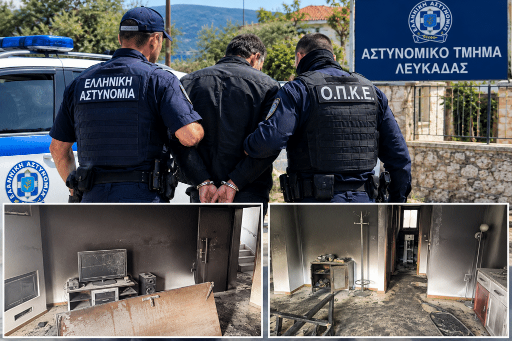 Συνελήφθη στα Λαζαράτα Λευκάδας ο 46χρονος υπαξιωματικός του Πολεμικού Ναυτικού για τους εμπρησμούς